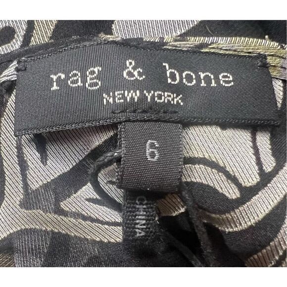 rag & bone Tamar Black  Floral Dress NWT Size 6 - Picture 11 of 14